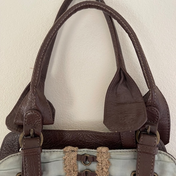 $178! Jasper & Jeera Silk, Leather & Canvas Tote Bag in Pristine Condition - Picture 4 of 13